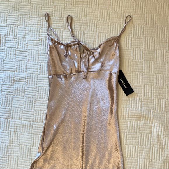 NWT Bebe Elegant Satin Slip Dress Size XS - Picture 3 of 7